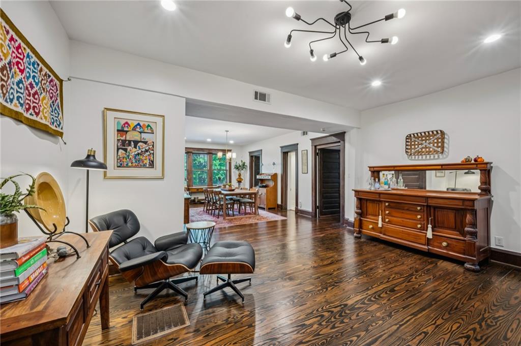 926 Waverly Way Northeast, Unit F Atlanta, GA 30307 - Photo 4 of 33 a living room with furniture and wooden floors