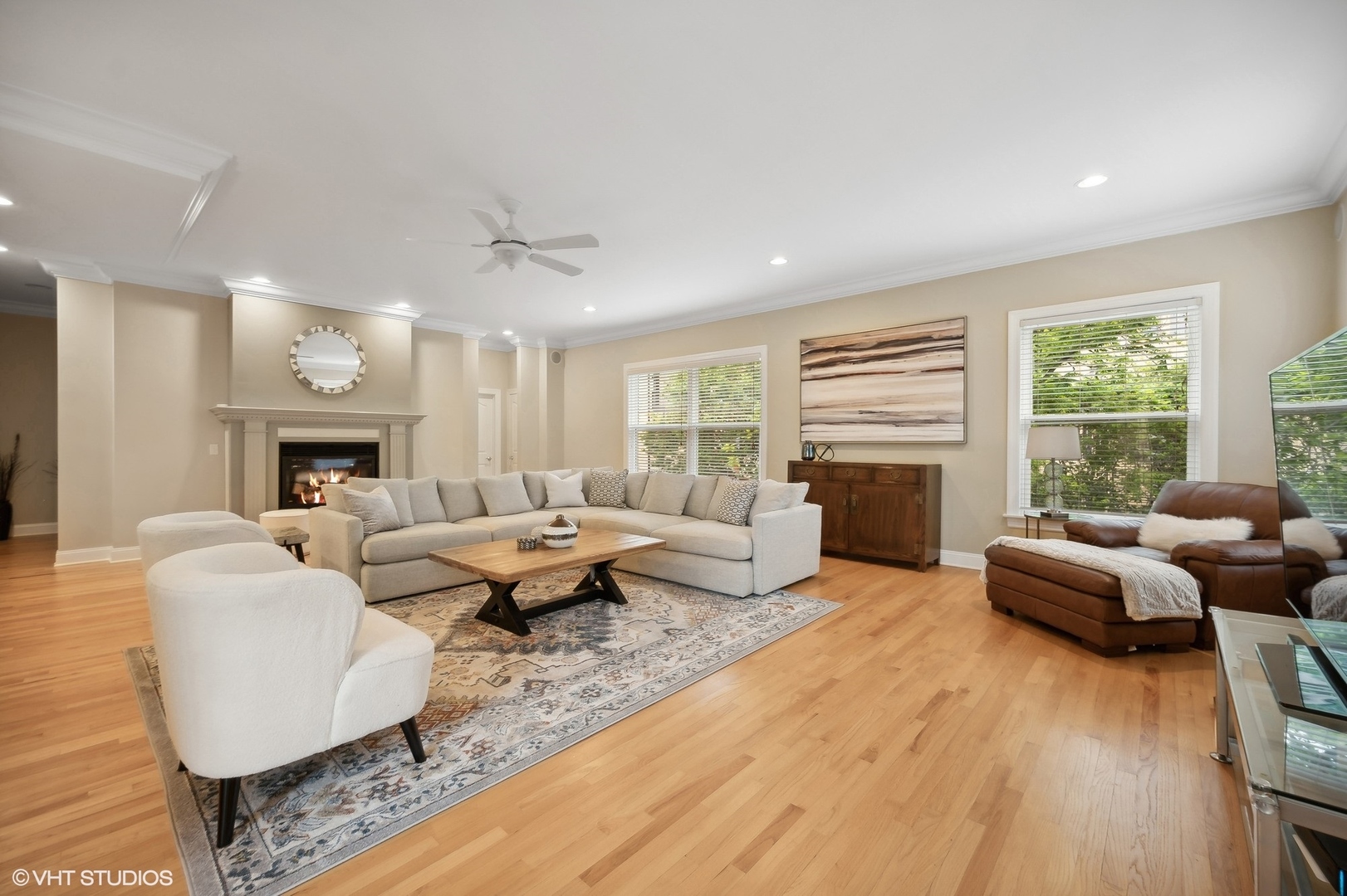 41 Scott Loop Highland Park, IL 60035 - Photo 16 of 50 a living room with furniture fireplace and a large window