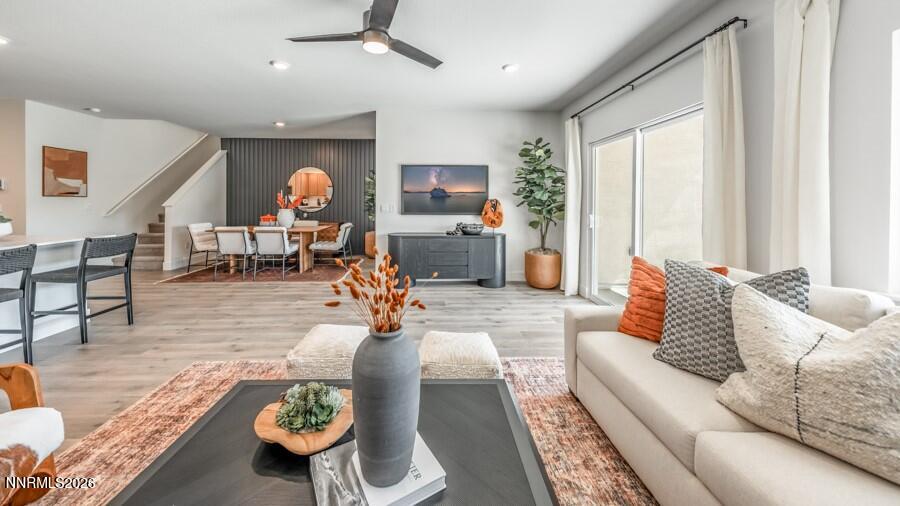 4302 Painted Cloud Way Sparks, NV 89436 - Photo 13 of 30 a living room with furniture and a wooden floor