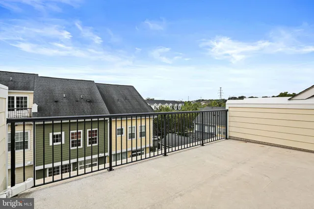 a view of a balcony with city view