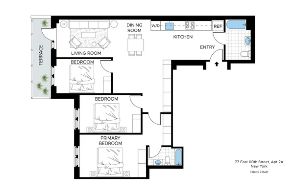 $949,000 | 77 East 110th Street, Unit 2A | Harlem