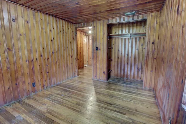 a view of wooden balcony