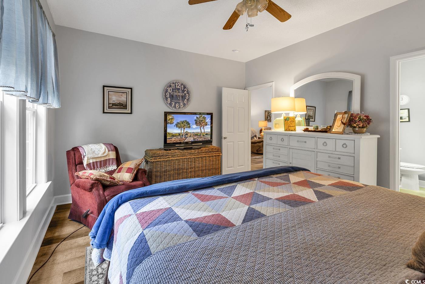 112 Coldstream Cove Loop, Unit 303 Murrells Inlet, SC 29576 - Photo 11 of 39 Bedroom with ceiling fan and light hardwood / wood