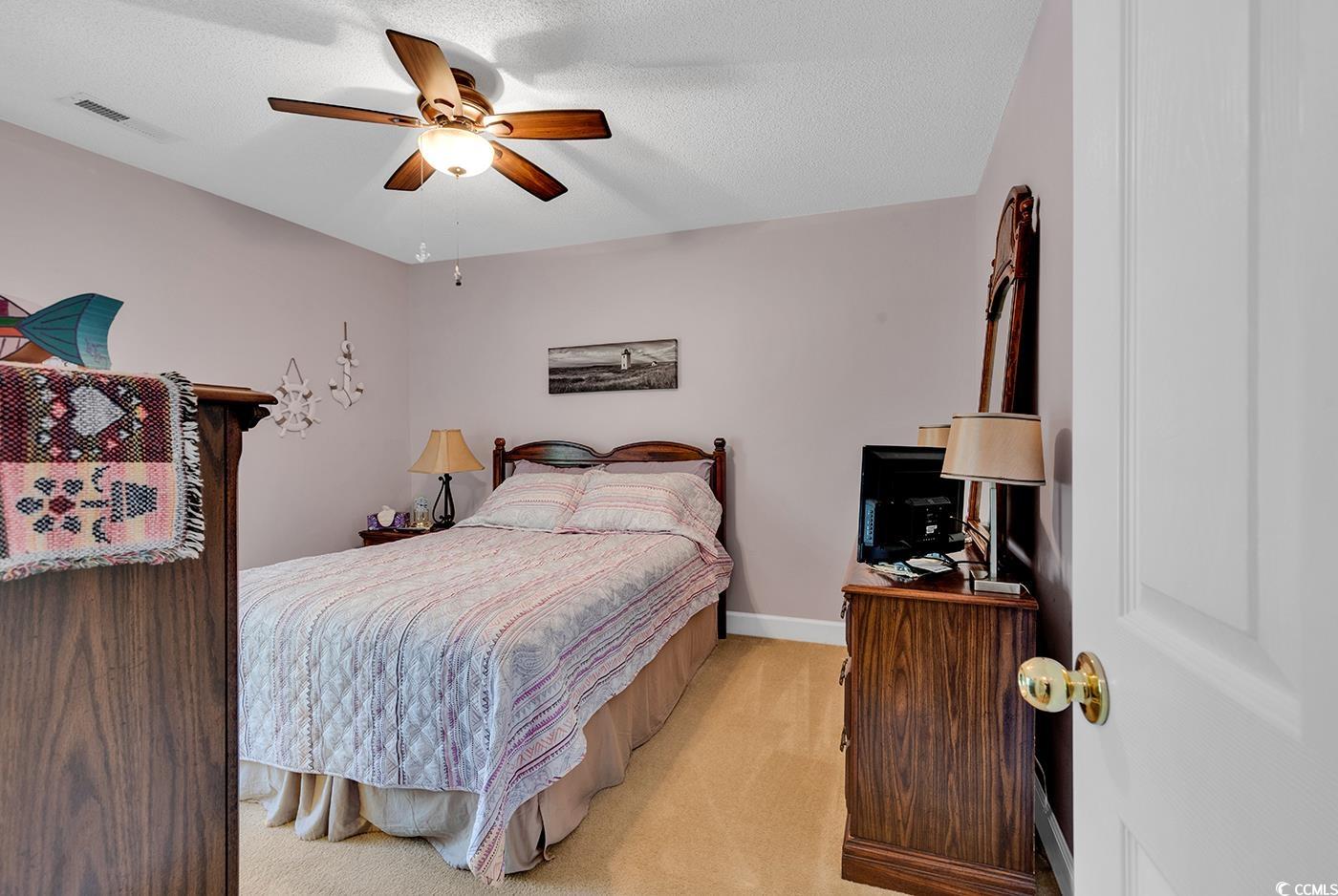 112 Coldstream Cove Loop, Unit 303 Murrells Inlet, SC 29576 - Photo 24 of 39 Carpeted bedroom featuring ceiling fan and a textu