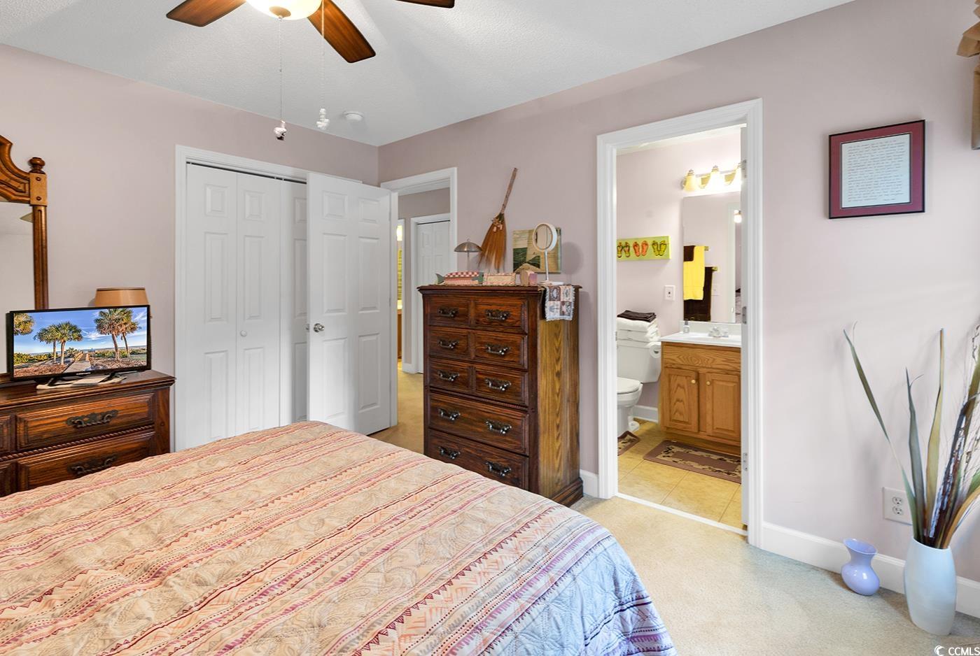 112 Coldstream Cove Loop, Unit 303 Murrells Inlet, SC 29576 - Photo 27 of 39 Bedroom with light carpet, connected bathroom, sin