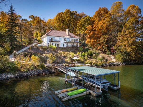 516 Hillandale Road Seneca, SC 29672 - Photo 2 of 50 Easy Access to the covered dock and waterfront deck with a circular golf cart path
