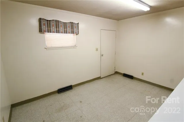 a view of a small space with a sink