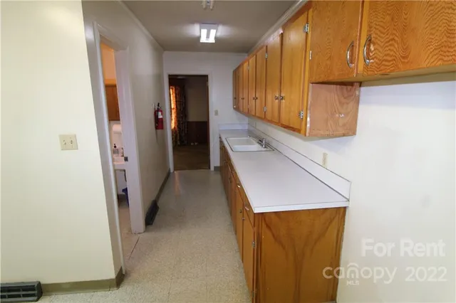 a view of hallway with stairs
