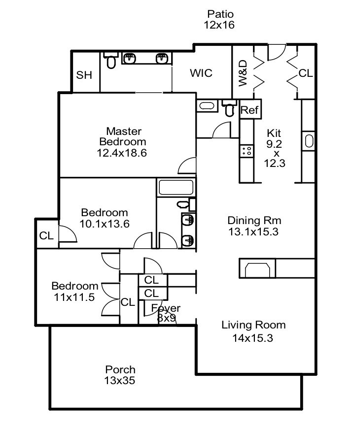 1204 North Roxboro Street Durham, NC 27701 - Photo 30 of 30 Floor Plan. The home was measured by a licensed appraiser.