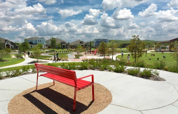 1012 A Brickell Loop Austin, TX 78744 - Photo 21 of 23 Easton Park - Park Bench with Landscape