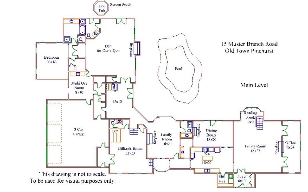 15 Muster Branch Road Pinehurst, NC 28374 - Photo 24 of 25 15 muster branch - FLOOR PLAN 1ST FLOOR