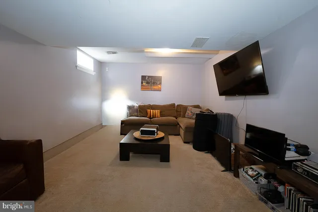 a view of a door with a sign broad