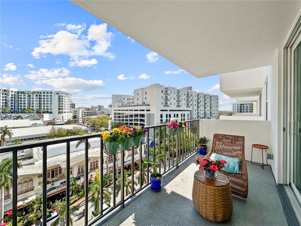 101 South Gulfstream Avenue, Unit 9C Sarasota, FL 34236 - Photo 23 of 24 a city view from the balcony