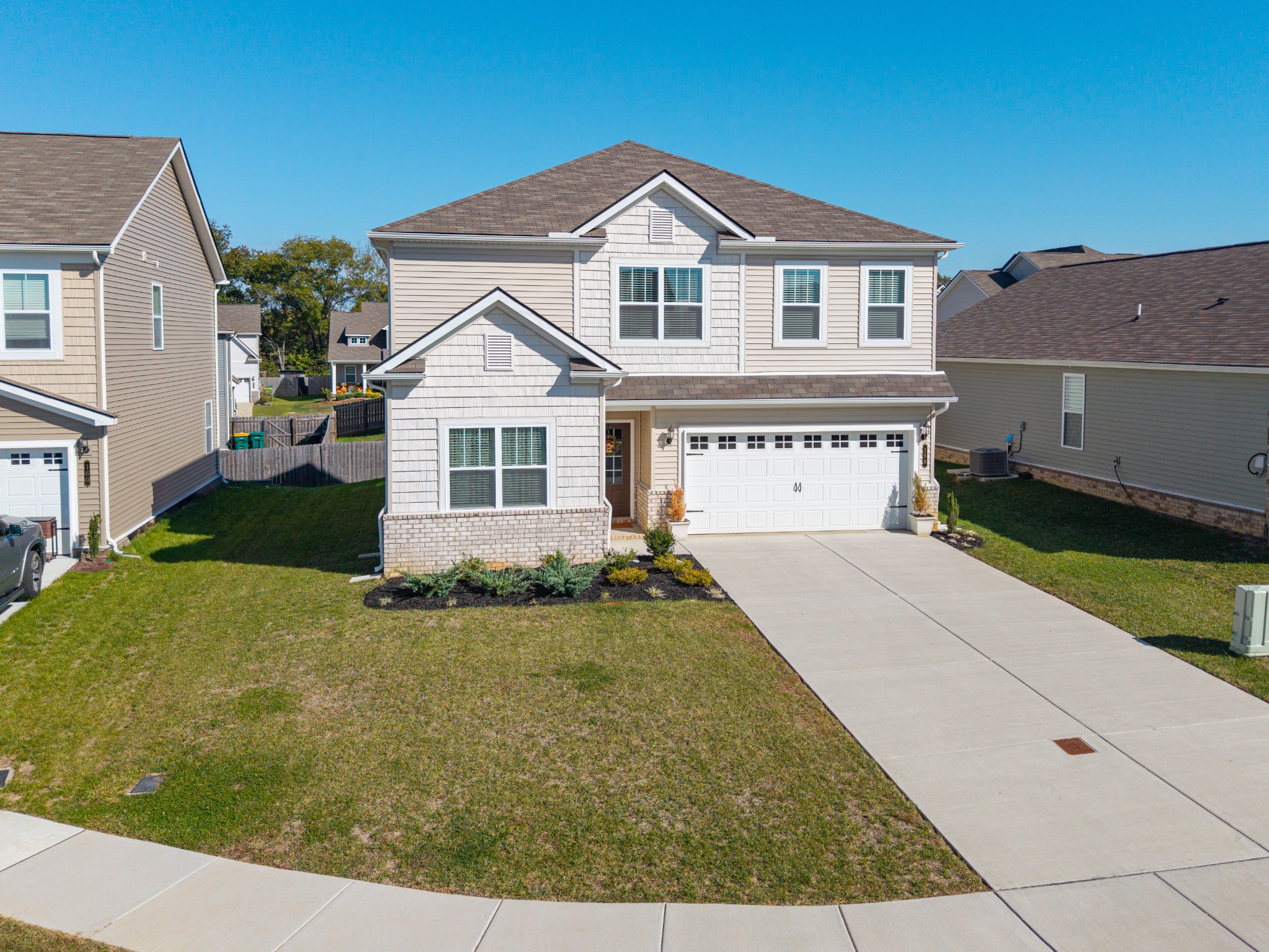 158 Southwind Run Spring Hill, TN 37174 - Photo 34 of 43 a front view of a house with a yard