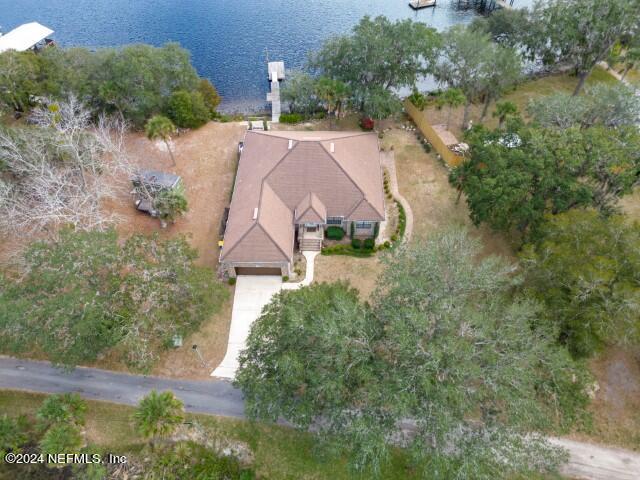 5745 Sheffield Road Jacksonville, FL 32226 - Photo 52 of 57 an aerial view of house with yard and lake view