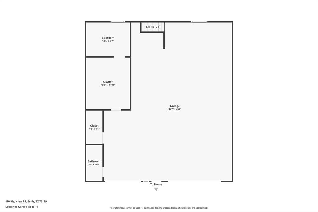 110 Highview Road Ennis, TX 75119 - Photo 40 of 40 Shop Floor plan