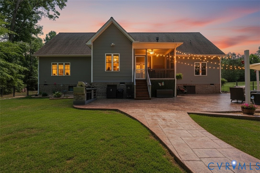 6446 Chestnut Church Road Mechanicsville, VA 23116 - Photo 35 of 49 Expansive patio area featuring a stamped concrete