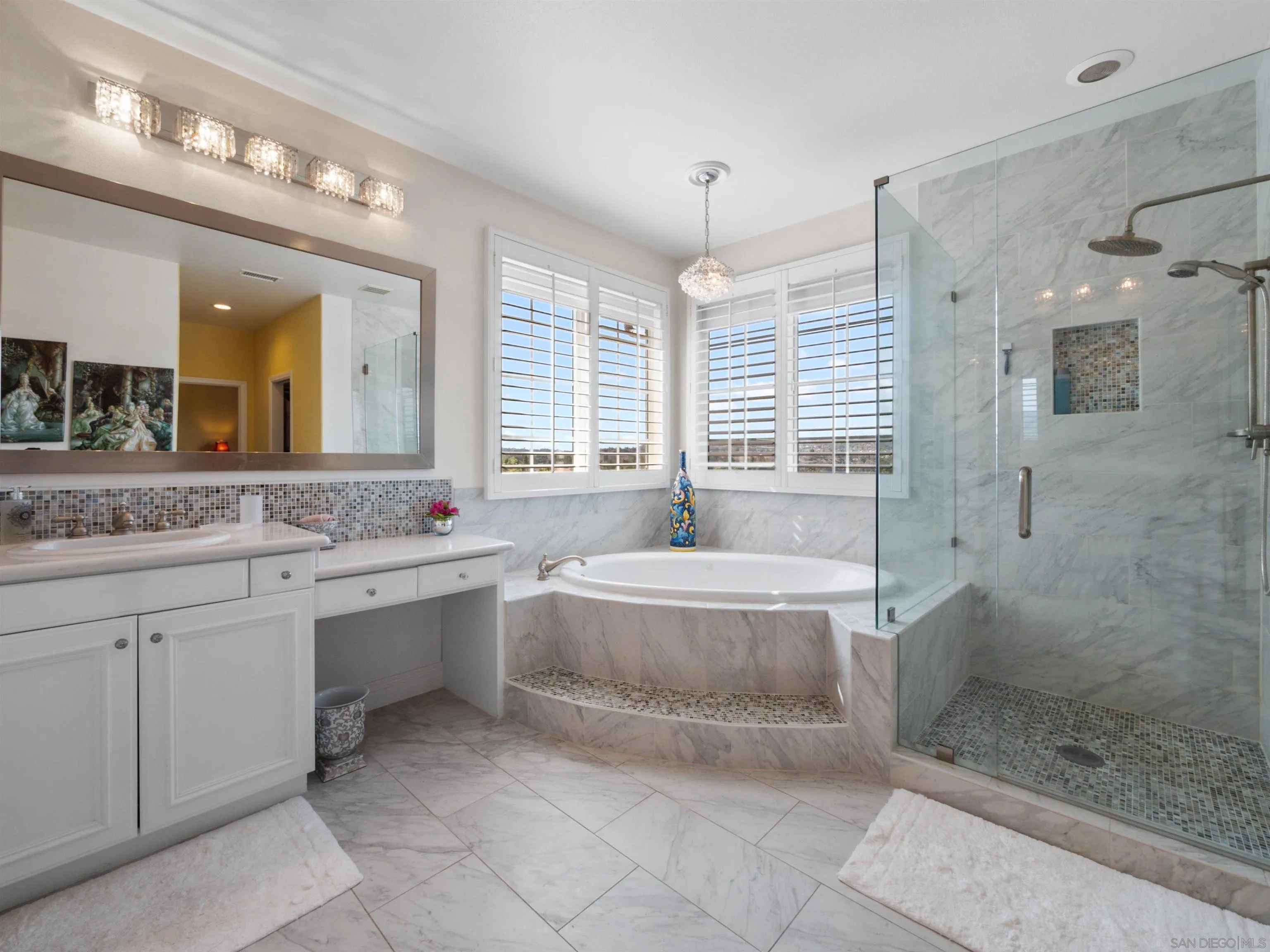 27751 Country Lane Road Laguna Niguel, CA 92677 - Photo 39 of 43 a spacious bathroom with a granite countertop bathtub sink and mirror