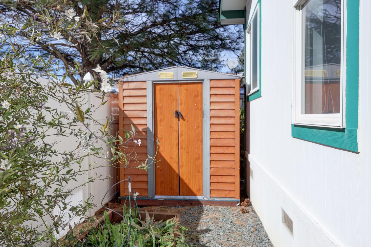 450 Gladycon Road, Unit 83 Colfax, CA 95713 - Photo 23 of 52 Backyard shed for extra storage or garden shed.