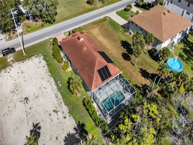 a aerial view of a house
