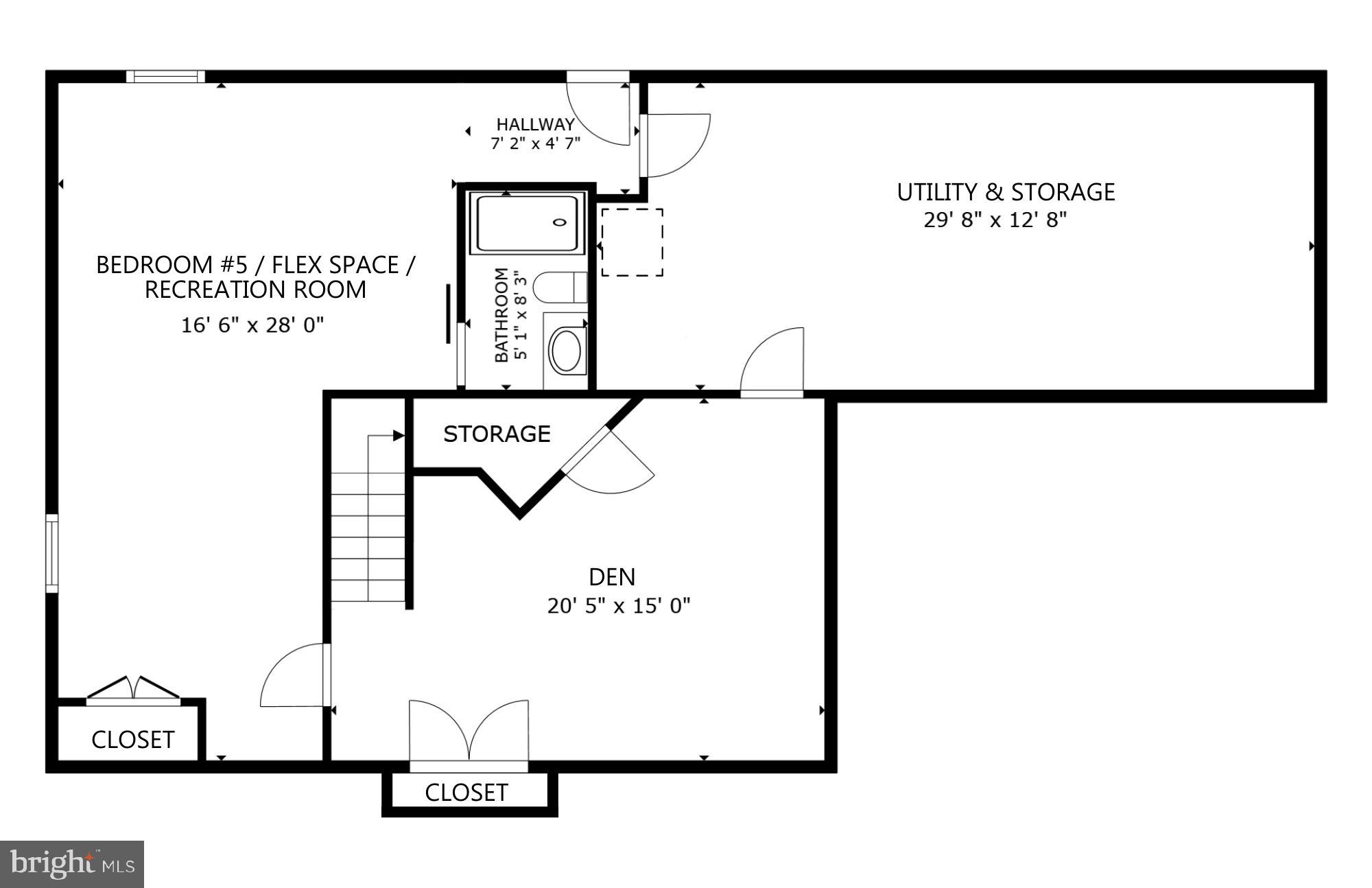 8536 Hooes Road Springfield, VA 22153 - Photo 49 of 49 Lower Level Floor Plan