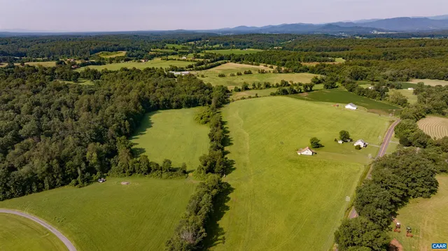 a view of a lake in middle of the town