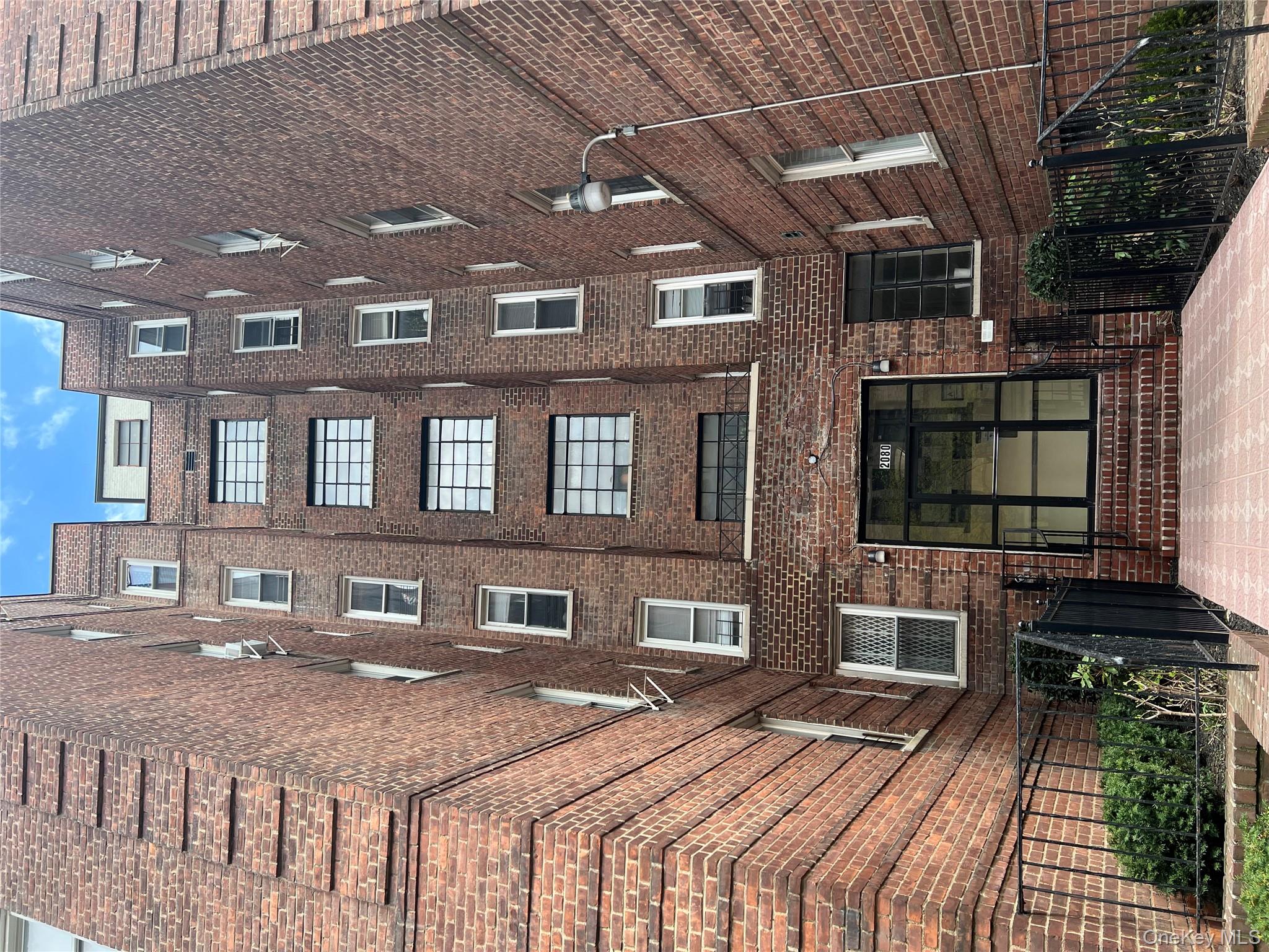 a front view of a multi story building