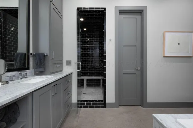 a room with furniture