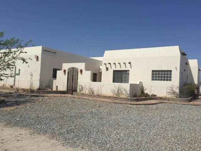 a front view of a house with a space