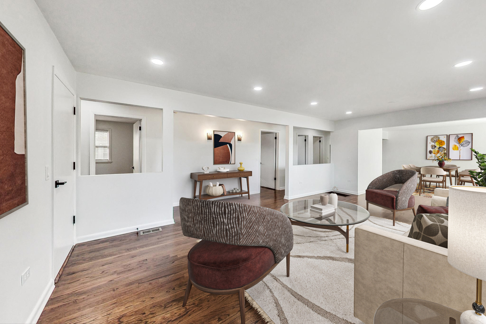 1108 Fortuna Avenue, Unit 1 Park Ridge, IL 60068 - Photo 6 of 39 a living room with furniture and a wooden floor
