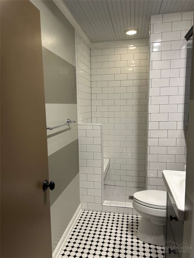215 Meadow Ridge Road, Unit 19 Boone, NC 28607 - Photo 6 of 6 a bathroom with a toilet and a shower