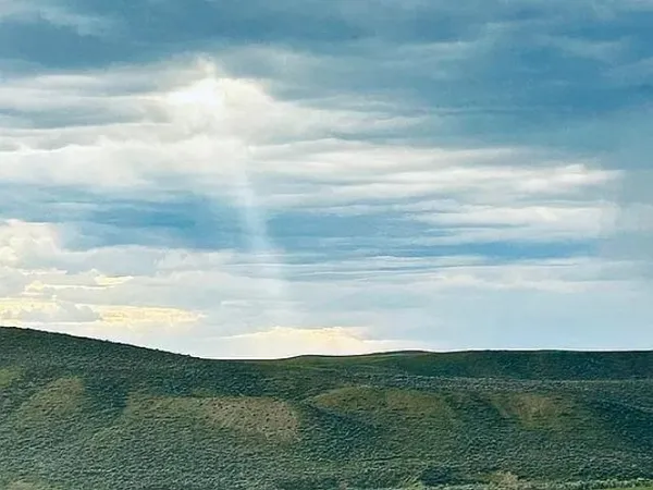a view of an ocean and beach
