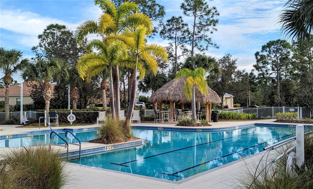 13153 Steinhatchee Loop Venice, FL 34293 - Photo 32 of 33 a swimming pool with outdoor seating and yard