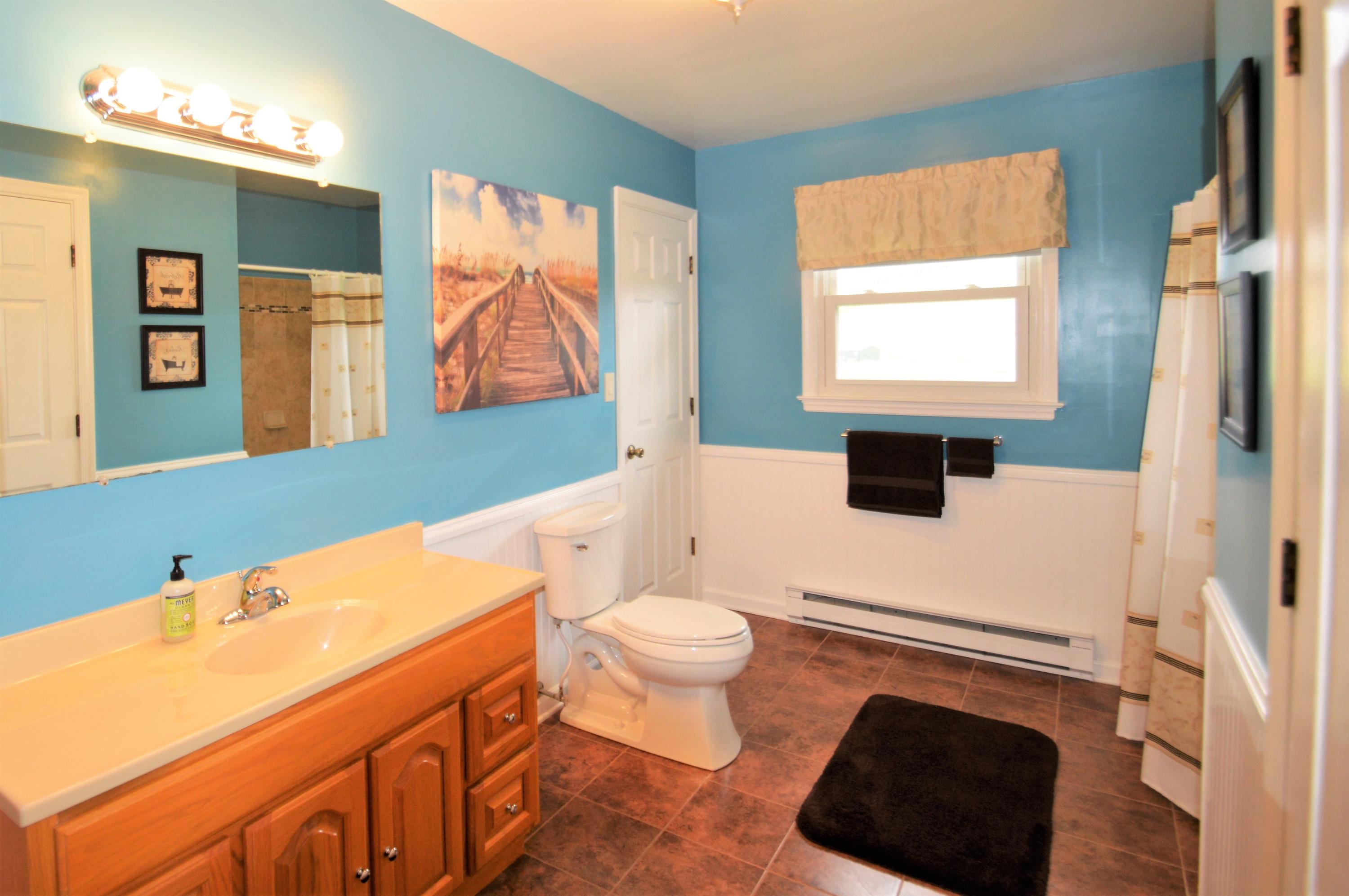 426 Poor Farm Road Southeast Floyd, VA 24091 - Photo 18 of 40 a bathroom with a sink a toilet and a mirror