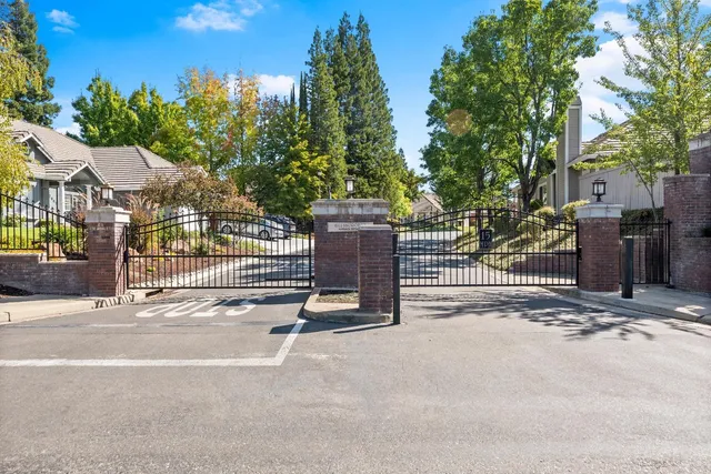 a view of a street with houses