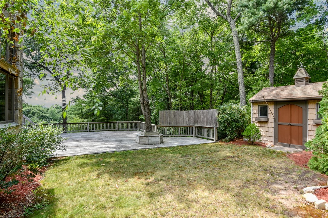 289 Log Road Burrillville, RI 02830 - Photo 5 of 31 Yard, deck and 4 year old shed