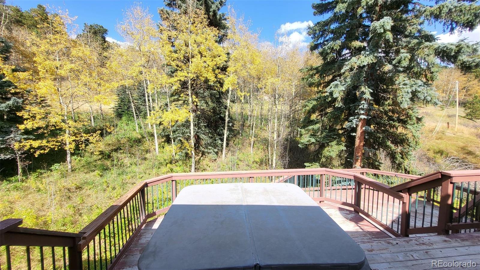 294 Red Tail Trail Evergreen, CO 80439 - Photo 20 of 35 a view of balcony with wooden floor and fence