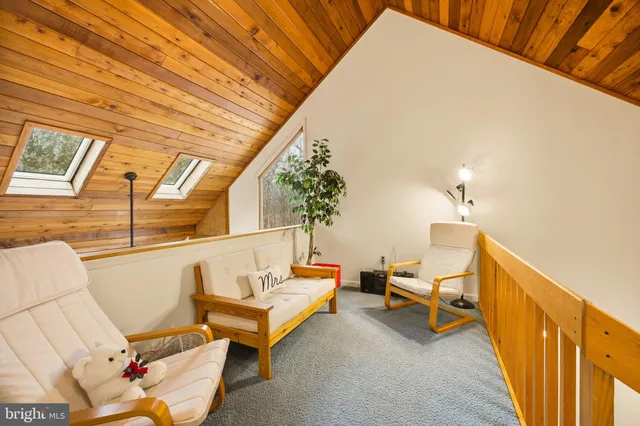 a view of a hallway with workspace