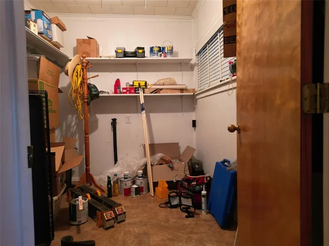 a view of backyard with a window