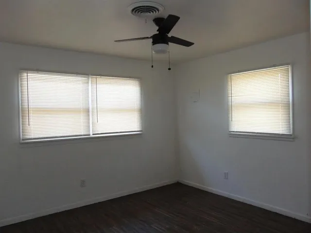 a empty room with a window