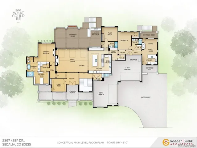 a aerial view of a large buildings