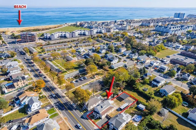 an aerial view of multiple house