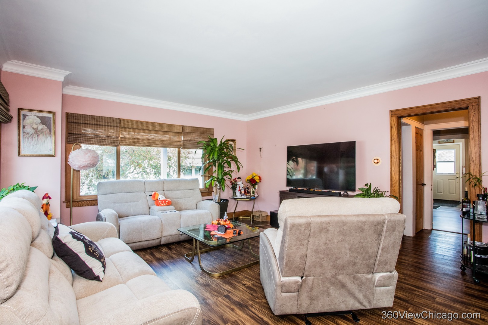 6308 Main Street Union, IL 60180 - Photo 5 of 39 a living room with furniture and a flat screen tv