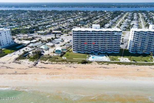 a view of a outdoor space and swimming pool