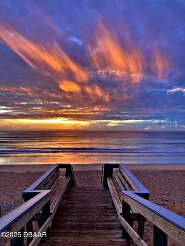 a view of an ocean and beach