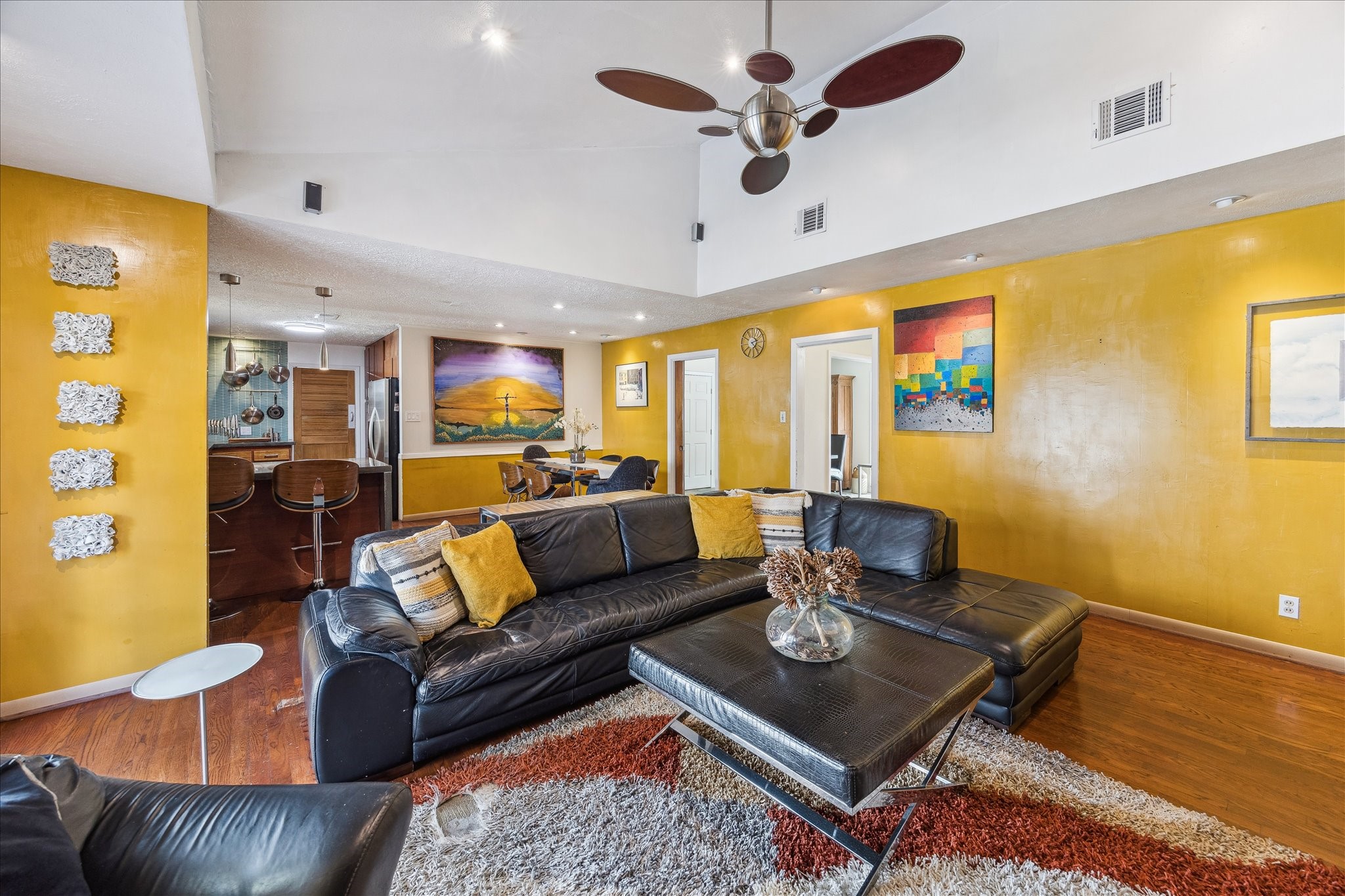 10102 Knoboak Drive Houston, TX 77080 - Photo 11 of 39 a living room with furniture and a view of kitchen