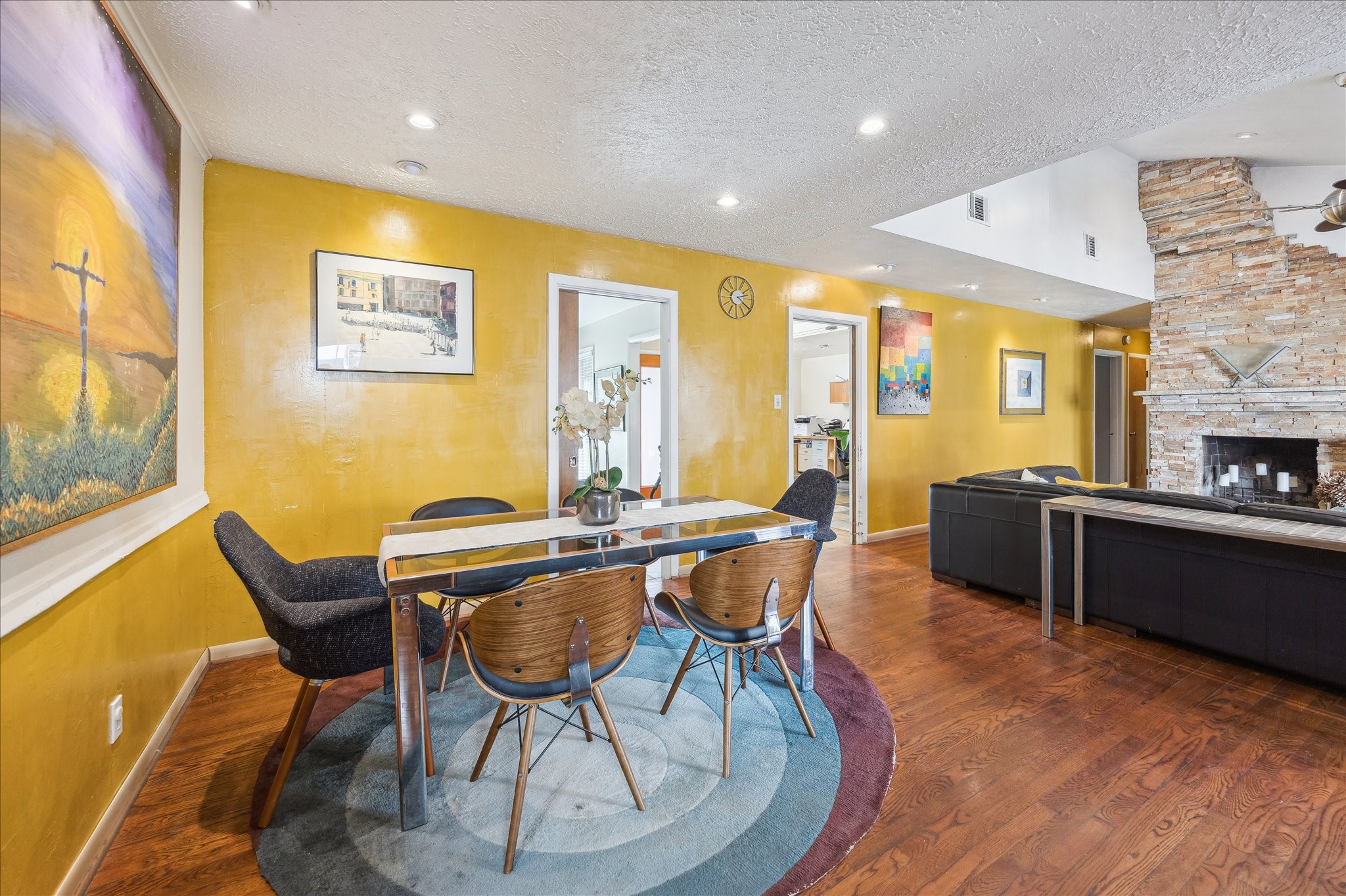10102 Knoboak Drive Houston, TX 77080 - Photo 14 of 39 a view of a dining room with furniture window and wooden floor