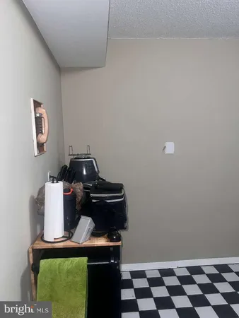 a black and white checkered floor