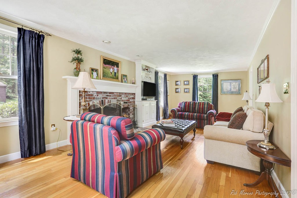 19 Bare Hill Road Boxford, MA 01921 - Photo 11 of 30 a living room with furniture and a fireplace