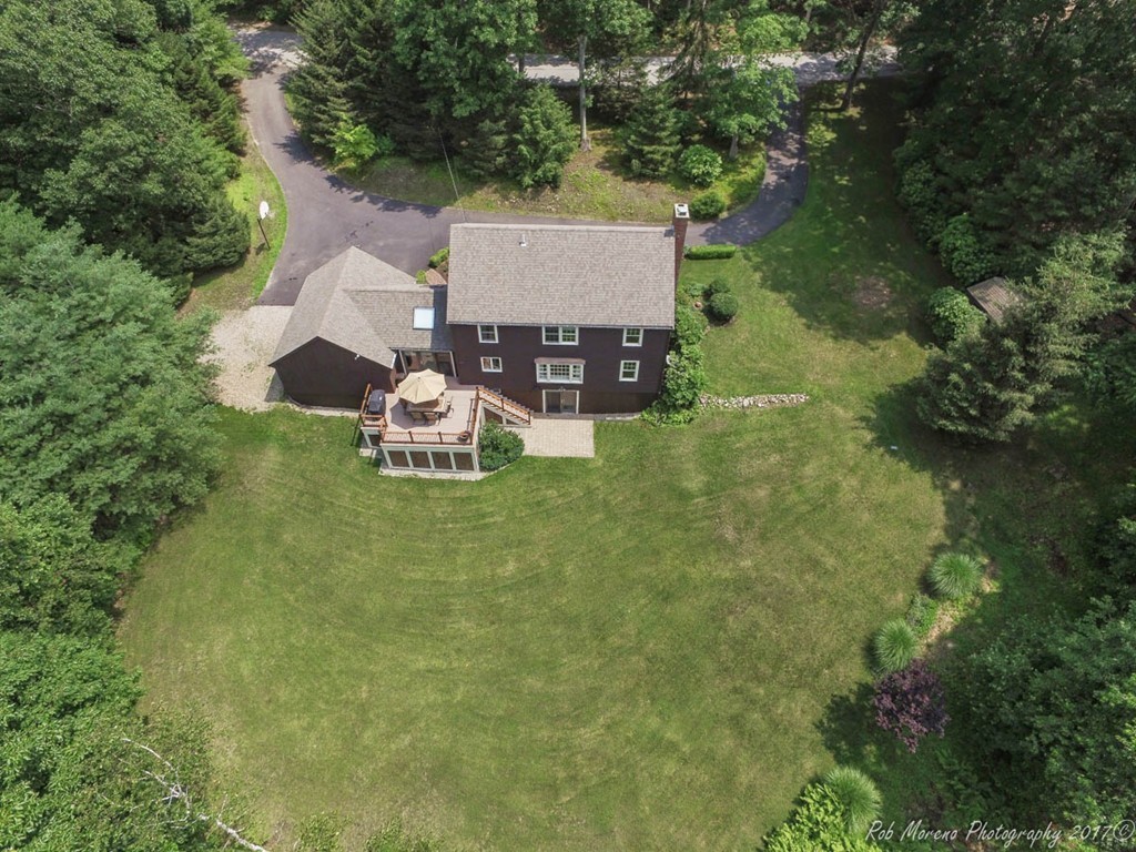 19 Bare Hill Road Boxford, MA 01921 - Photo 27 of 30 an aerial view of a house with garden space and street view